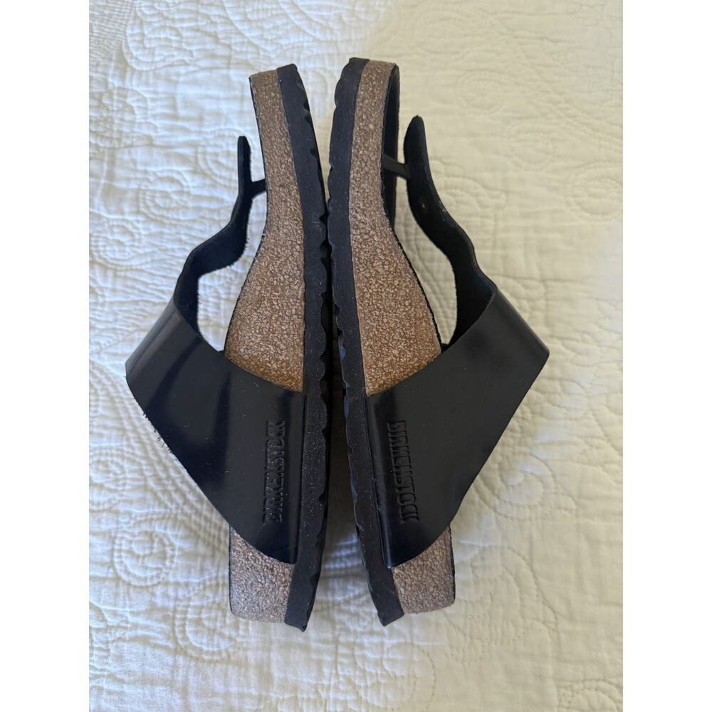 Birkenstock Black Gizeh Big Buckle High Shine Patent Leather 37 /W7 - Picture 7 of 10